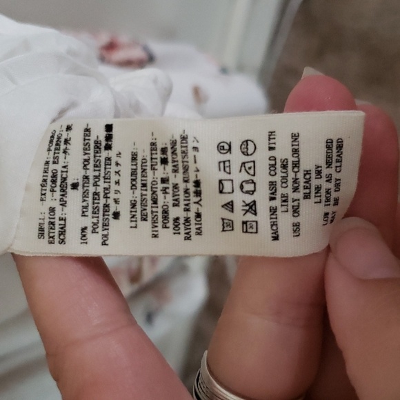 Free people floral cream pink boho midi maxi dress waist tie, button up … - Picture 6 of 11